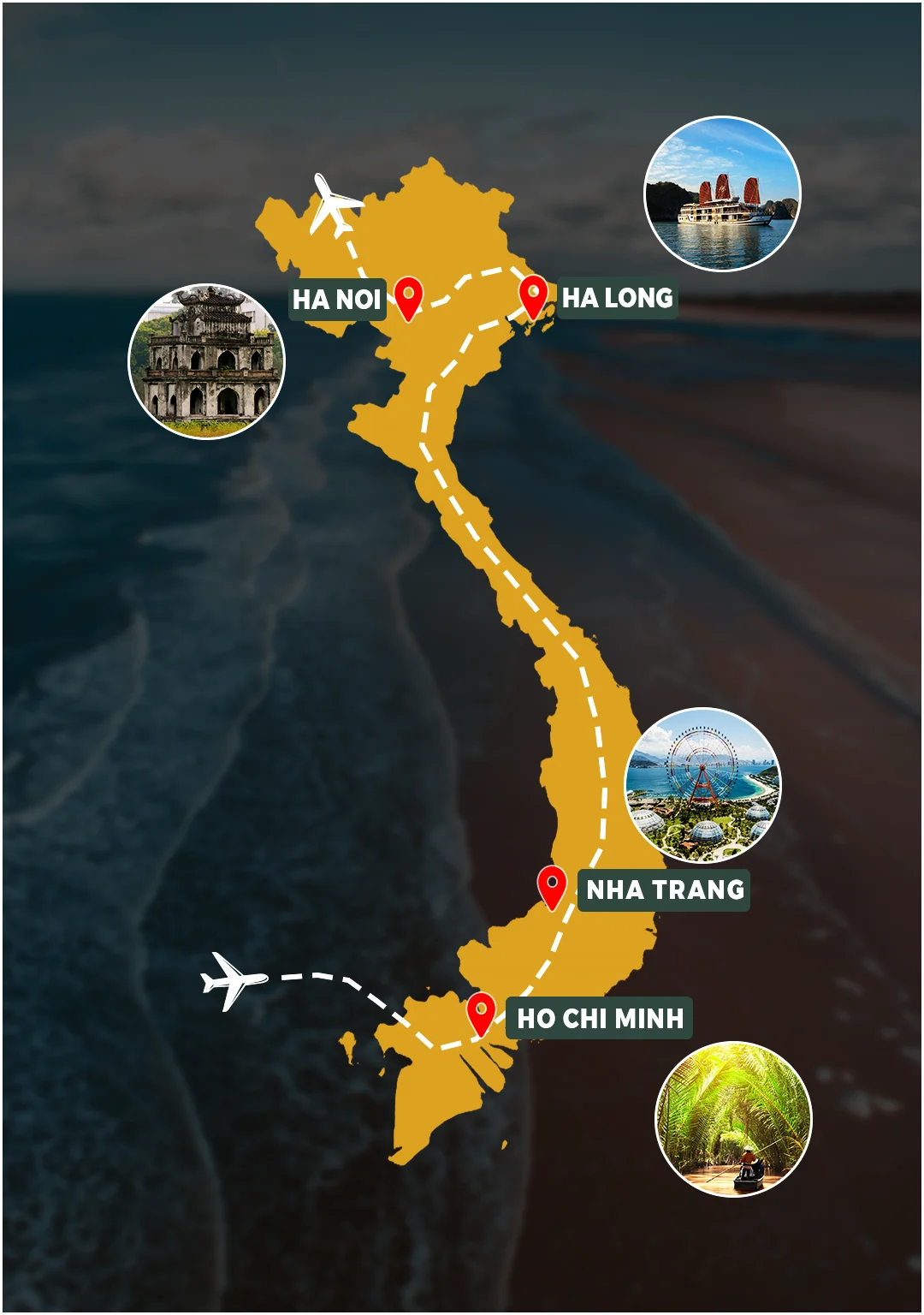 Route map: Hulhumalé – North Malé Atoll – Malé – Baa Atoll