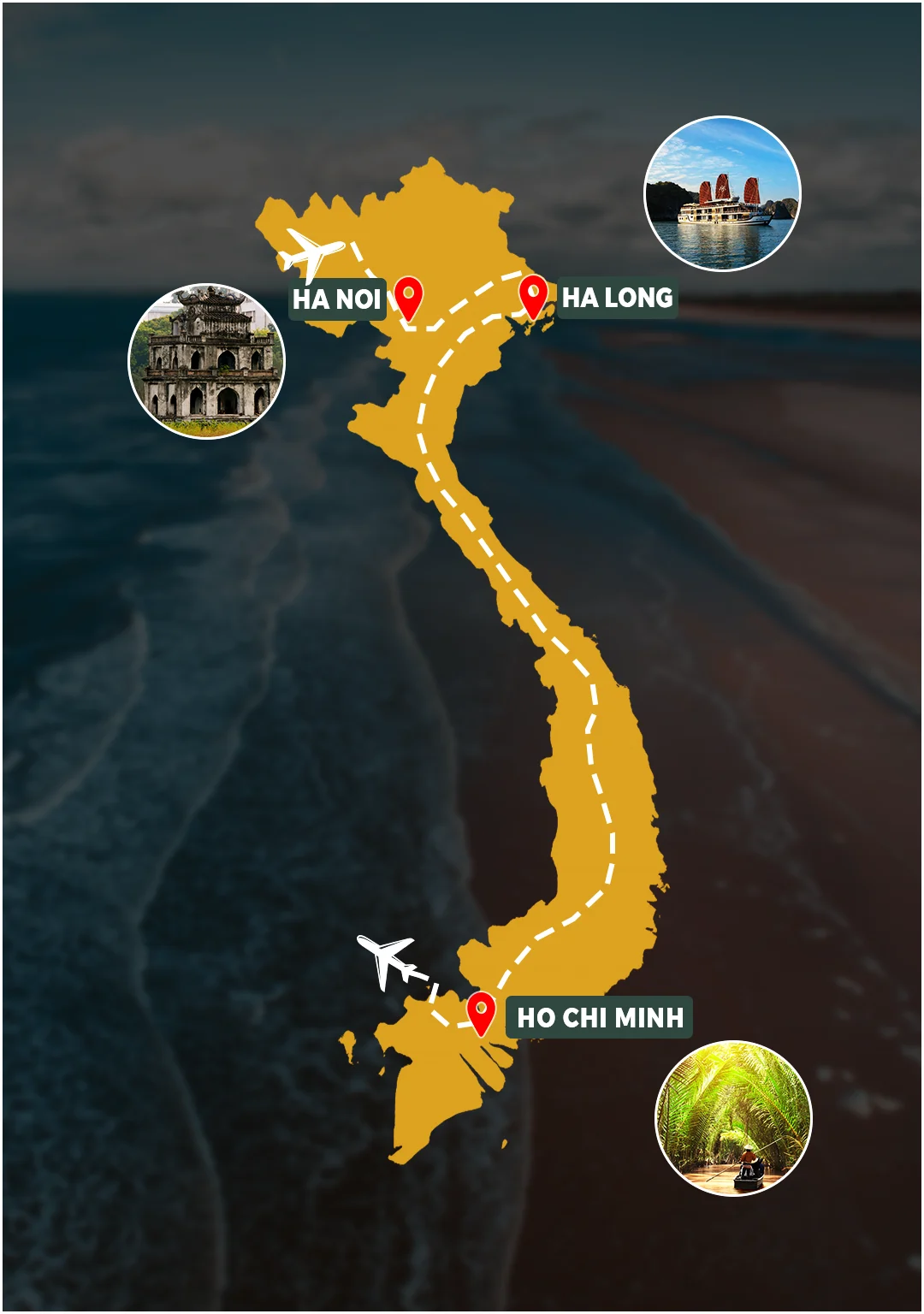 North and Central Maldives with Beach Holidays route map